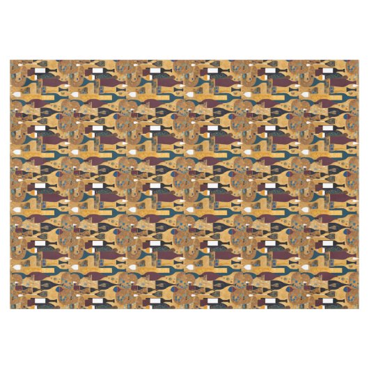 Gold Maroon Weinmuster Tischdecke (Vorderseite (Horizontal))