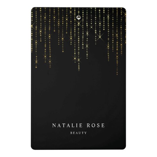 Gold Marquee Personalisiert Mini Klemmbrett (Rückseite)