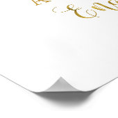 Gold Marsala Boho Autumn Engagement Party Poster (Ecke)