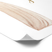 Gold Marsala Floral Brautparty Begrüßungspult Poster (Ecke)