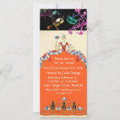 GOLD MASKS ORANGE LADY MASQUERADE PARTY Program Einladung (Rückseite)