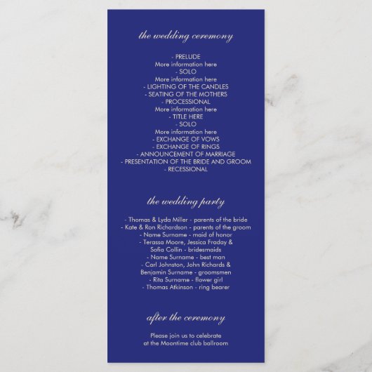 Gold Mason Jar Fireflies Rustic Wedding Program Programm (Rückseite)