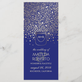 Gold Mason Jar Fireflies Rustic Wedding Program Programm