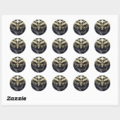 Gold Masquerade Black Wedding Sticker (Blatt)
