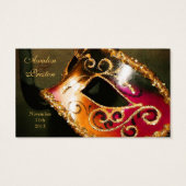 Gold Masquerade Elegante Gefallen Tag (Rückseite)