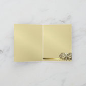 Gold Masquerade Lila Danke Karte (Innenseite)