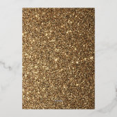 Gold Masquerade Party Folieneinladung (Rückseite)