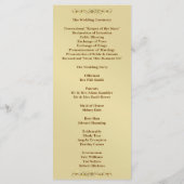 Gold Masquerade Pink Jeweled Wedding Programm (Rückseite)