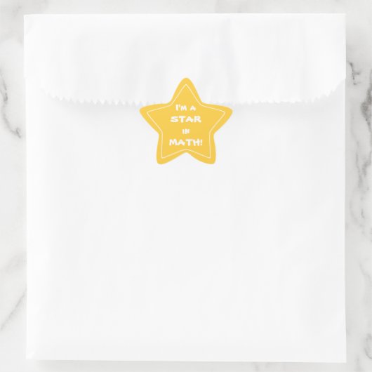 Gold Math Star Student Stern-Aufkleber (Tasche)