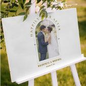 Gold Mattiertes elegantes Arch Foto Hochzeit Willk Acrylschild