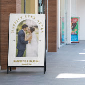 Gold Mattiertes elegantes Arch Foto Hochzeit Willk Acrylschild