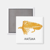 "Gold Matuka" Flyfishing Art Magnet (Vorderseite/Rückseite)