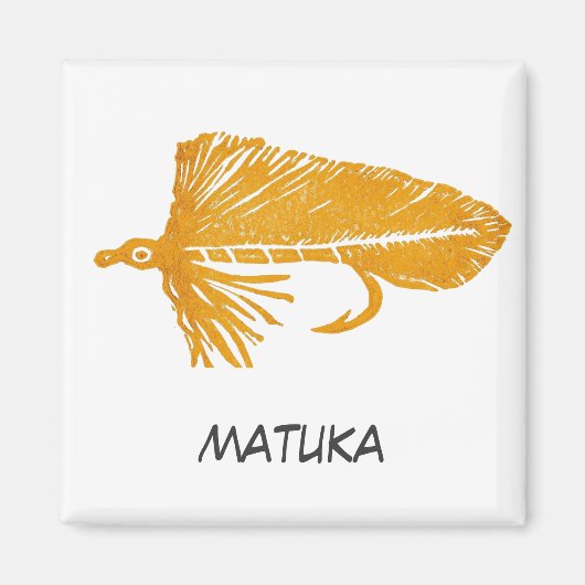 "Gold Matuka" Flyfishing Art Magnet (Vorne)