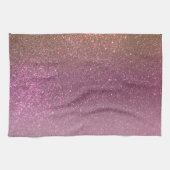 Gold Mauve Lila Funkelnd Glitzer Ombre Gradient Geschirrtuch (Horizontal)