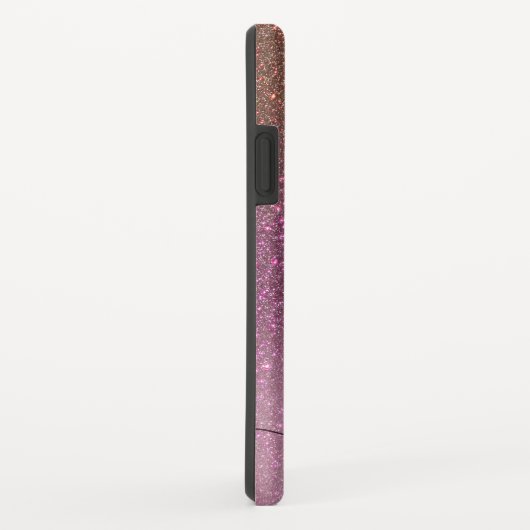 Gold Mauve Lila Funkelnd Glitzer Ombre Monogram Case-Mate iPhone Hülle (Hinten/Rechts)