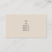 Gold Mauve Pink Marble Visitenkarte (Rückseite)