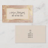 Gold Mauve Pink Marble Visitenkarte (Vorne/Hinten)