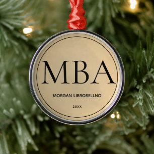 Gold MBA-Abschluss Ornament Aus Metall