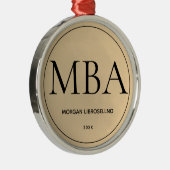 Gold MBA-Abschluss Ornament Aus Metall (Rechts)