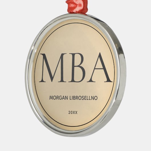 Gold MBA-Abschluss Ornament Aus Metall (Links)