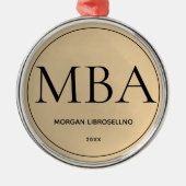 Gold MBA-Abschluss Ornament Aus Metall (Vorne)