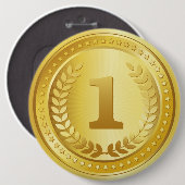 Gold Medaille 1. Platz Gewinner-Button Button (Vorne & Hinten)