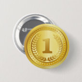 Gold Medaille 1. Platz Gewinner-Button Button (Vorne & Hinten)