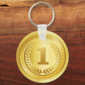 Gold Medaille 1. Platz Gewinner-Button Schlüsselanhänger (Vorderseite)
