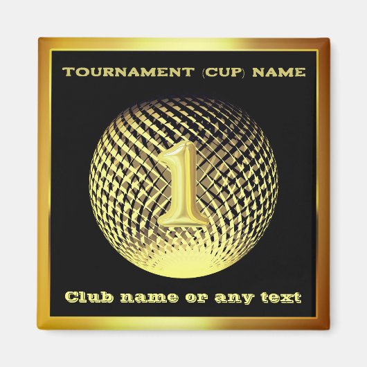 Gold Medaille 1. Platz Sieger Magnet (Vorne)