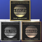 Gold Medaille 1. Platz Sieger Sportkarte