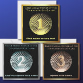 Gold Medal 1. Platz Gewinner Gratulcard