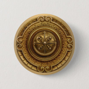 Gold Medallion Button