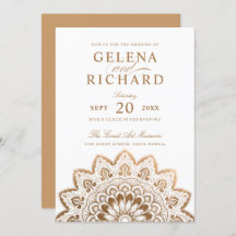 Gold Medallion Elegant Mandala Wedding