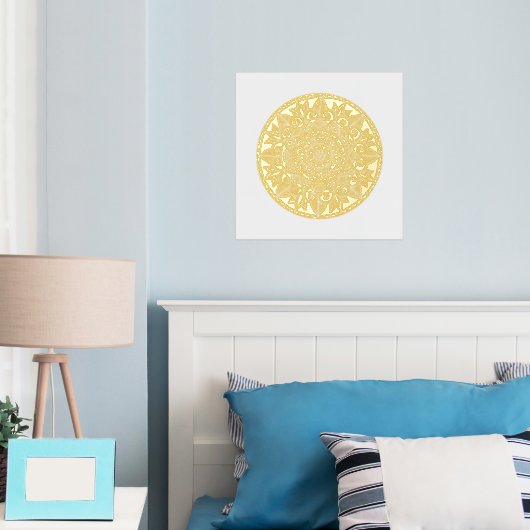 Gold Medallion Mandala Art Foliendrucke (In Situ (Schlafzimmer))