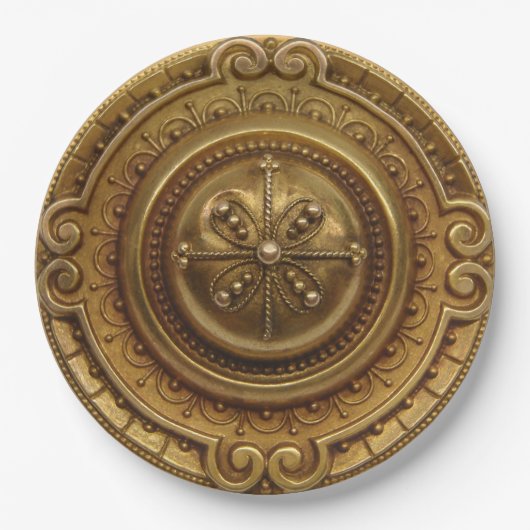 Gold Medallion Pappteller (Vorderseite)