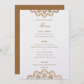 Gold Medallion Shimmer Wedding Menu Card Menükarte (Vorne/Hinten)