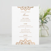 Gold Medallion Wedding Menu Menükarte (Stehend Vorderseite)