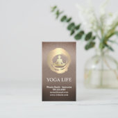 Gold-Mediation-Logo | Yoga Visitenkarte (Stehend Vorderseite)