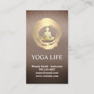 Gold-Mediation-Logo Yoga Visitenkarte