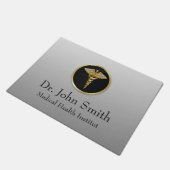 Gold Medical Caduceus - Doormat Fußmatte (Schrägansicht)
