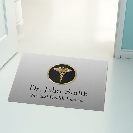 Gold Medical Caduceus - Doormat Fußmatte