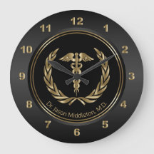 Gold Medical Symbol auf Schwarz