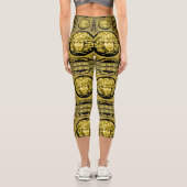 Gold Medusa Capri Leggings (Rückseite)