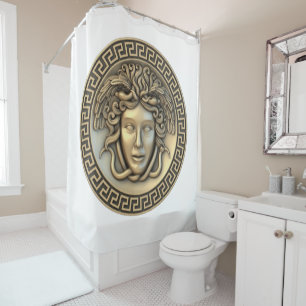 Gold Medusa Duschvorhang