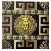 Gold Medusa Griechischer Schlüssel "The New Coloni Fliese (Vorderseite)