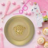 Gold Medusa Medallion Pappteller (Party)