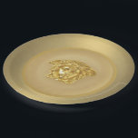 Gold Medusa Medallion Pappteller<br><div class="desc">Set von acht 9" Papier Teller mit einem Bild einer Medusa Medusa Medaille. Medusa wurde von dem griechischen Held Perseus geköpft, der dann ihren Kopf als Waffe benutzte, bis er es der Göttin Athena gab, um auf ihren Schild zu setzen. In der klassischen Antike erschien das Bild des Kopfes von...</div>