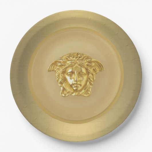 Gold Medusa Medallion Pappteller (Vorderseite)