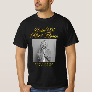 Gold Memorial Beerdigung Custom Foto T - Shirt