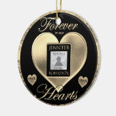 Gold Memorial Foto hinzufügen Keramik Ornament (Links)